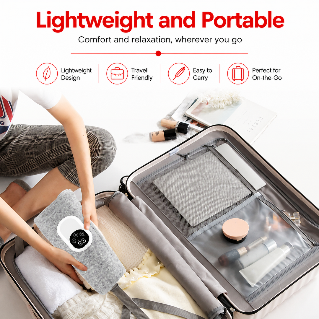 Premium Electric Leg Massager Wireless Rechargeable Air Compression Calf Massage Wrap Muscle Relaxation Adjustable Intensity Portable Leg Care Device