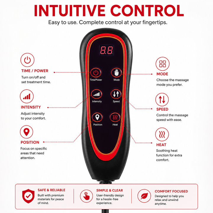 Premium Electric Massage Chair Cushion Heating Vibration Seat Massager Multi Zone Adjustable Intensity Car Home Office Back Relaxation Pad Remote Control