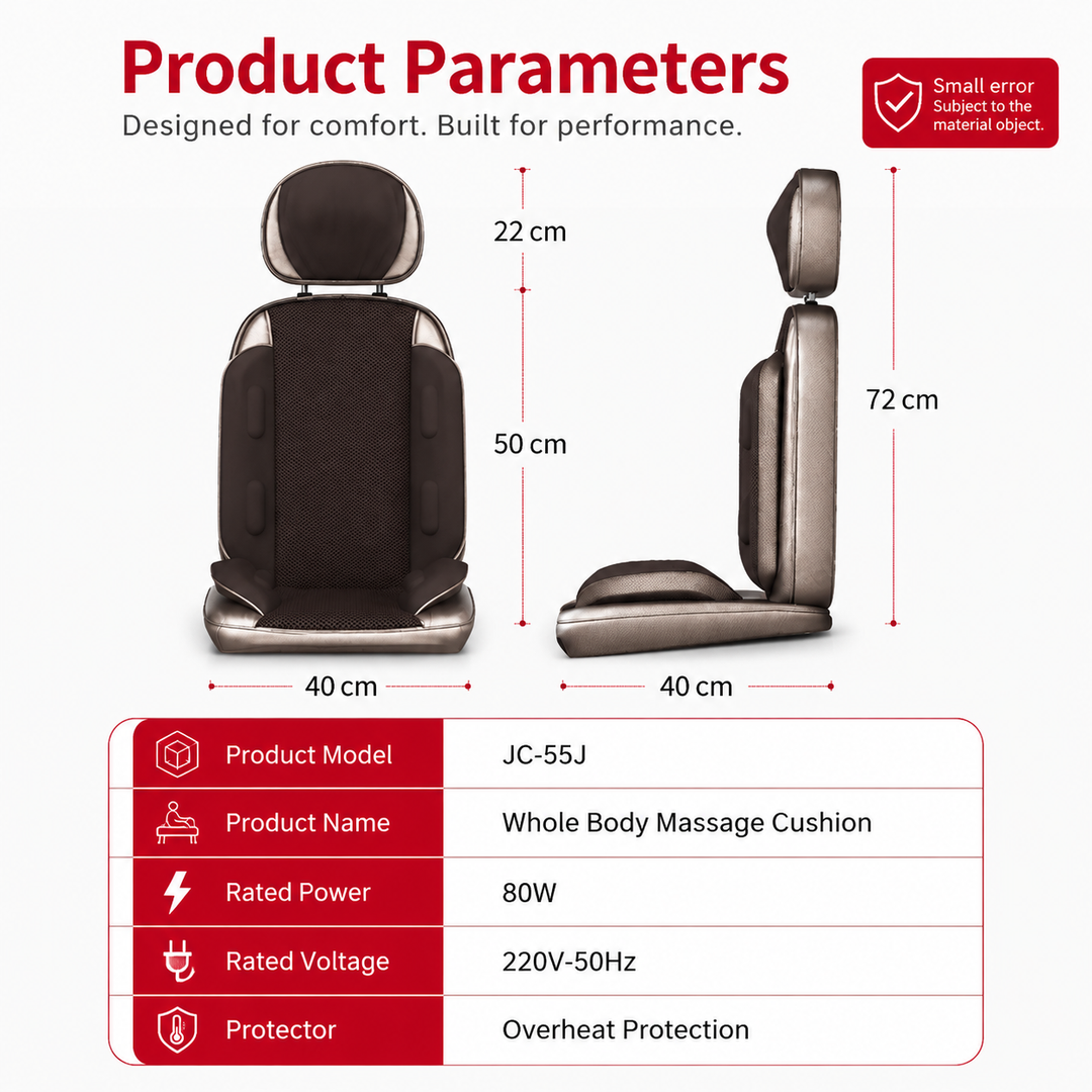 Premium Electric Massage Chair Full Body Recliner Shiatsu Kneading Vibration Heat Adjustable Neck Back Waist Legs Home Office Daily Comfort Seat