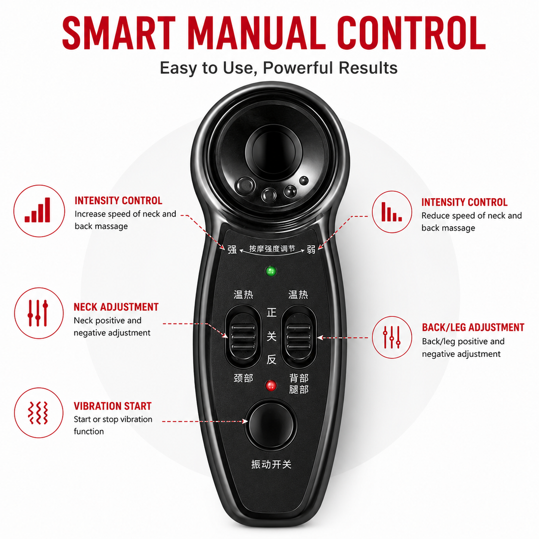 Premium Electric Massage Chair Full Body Recliner Shiatsu Kneading Vibration Heat Adjustable Neck Back Waist Legs Home Office Daily Comfort Seat