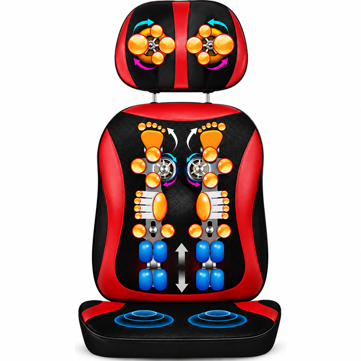 Premium Electric Massage Chair Full Body Recliner Shiatsu Kneading Vibration Heat Adjustable Neck Back Waist Legs Home Office Daily Comfort Seat