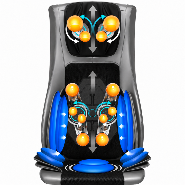 Premium Electric Massage Chair Full Body Recliner Shiatsu Kneading Vibration Heat Adjustable Neck Back Waist Legs Home Office Daily Comfort Seat