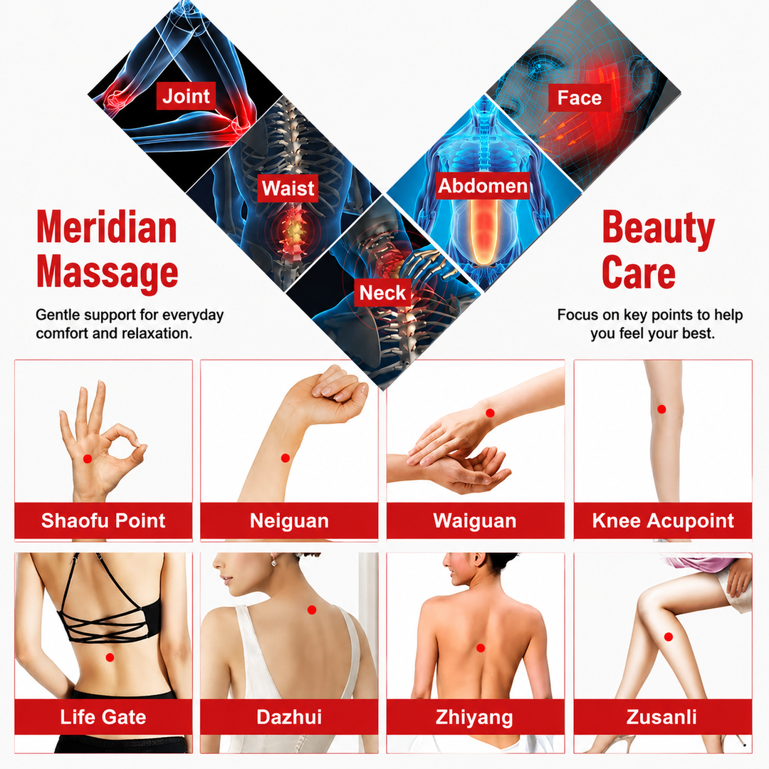 Premium Electric Meridian Massage Pen Pulse Acupressure Tool Multi Tip Massage Device Body Relaxation Point Therapy Portable Handheld Pen