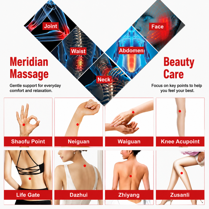 Premium Electric Meridian Massage Pen Pulse Acupressure Tool Multi Tip Massage Device Body Relaxation Point Therapy Portable Handheld Pen