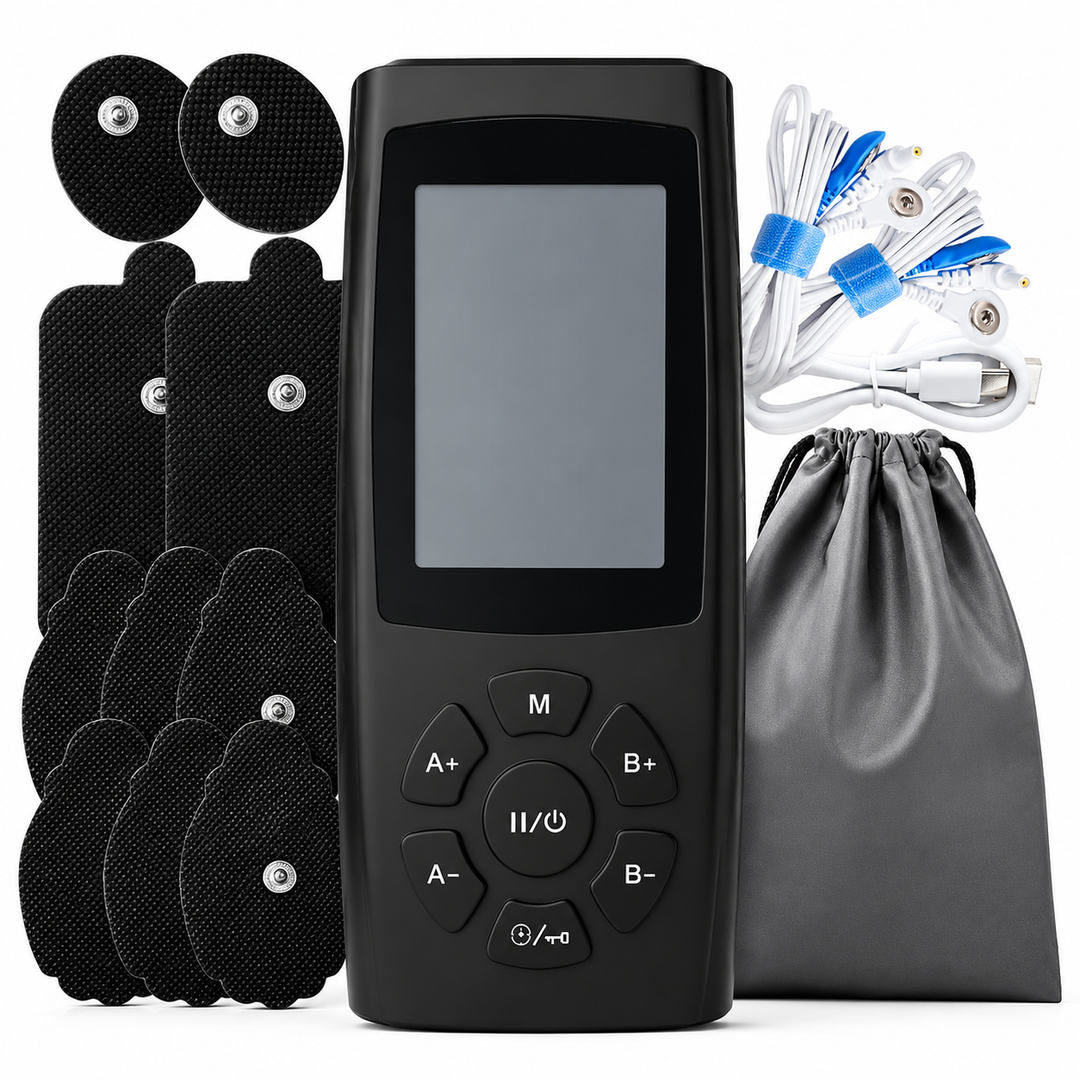 Premium Electric Muscle Massager Adjustable Body Slimming Machine 24 Modes Rechargeable TENS EMS Massage Device Intensity Control Portable Relaxation