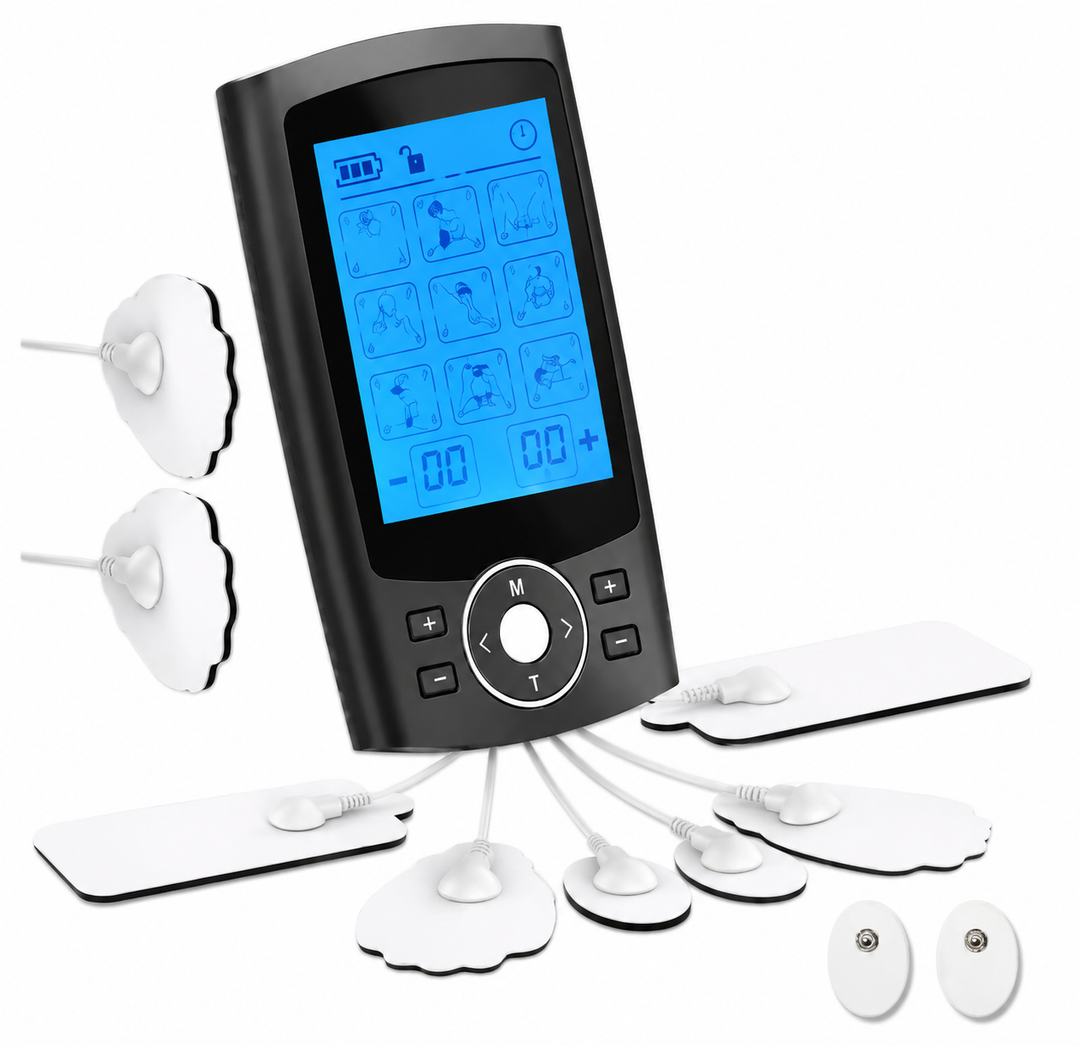 Premium Electric Muscle Massager Adjustable Body Slimming Machine 24 Modes Rechargeable TENS EMS Massage Device Intensity Control Portable Relaxation