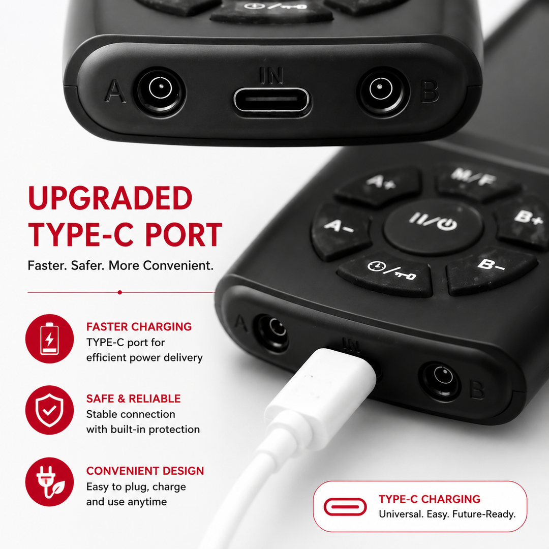 Premium Electric Muscle Massager TENS EMS Device 24 Modes Rechargeable Full Body Massager Adjustable Intensity Portable for Gym Work Daily Use Comfort