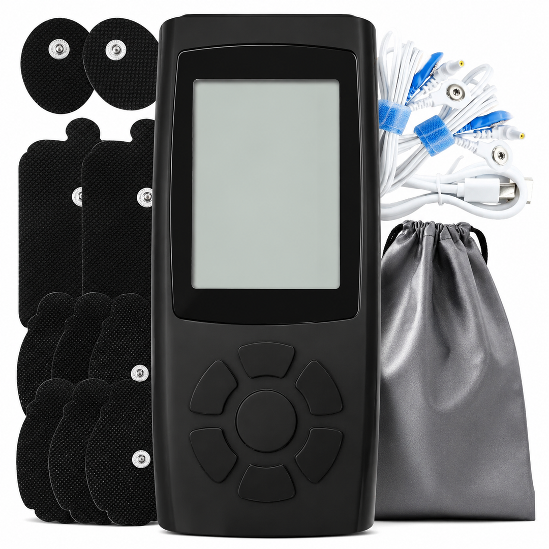 Premium Electric Muscle Massager TENS EMS Device 24 Modes Rechargeable Full Body Massager Adjustable Intensity Portable for Gym Work Daily Use Comfort