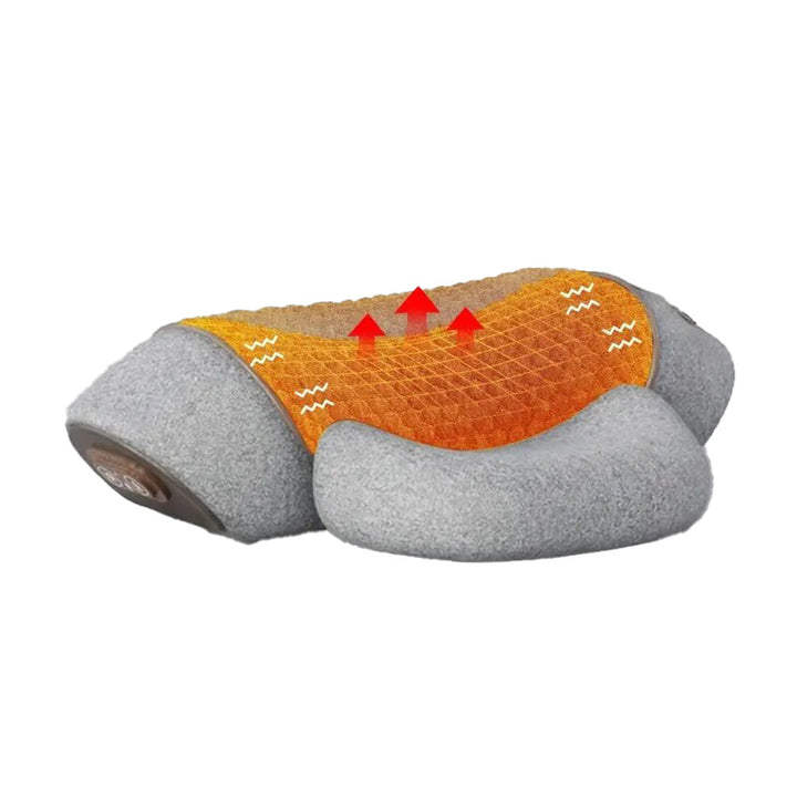 Premium Electric Neck Massager Pillow Ergonomic Neck Support Cushion Heat Vibration USB Rechargeable Memory Foam Neck Shoulder Relaxation Comfort