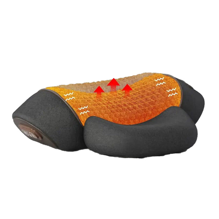 Premium Electric Neck Massager Pillow Ergonomic Neck Support Cushion Heat Vibration USB Rechargeable Memory Foam Neck Shoulder Relaxation Comfort