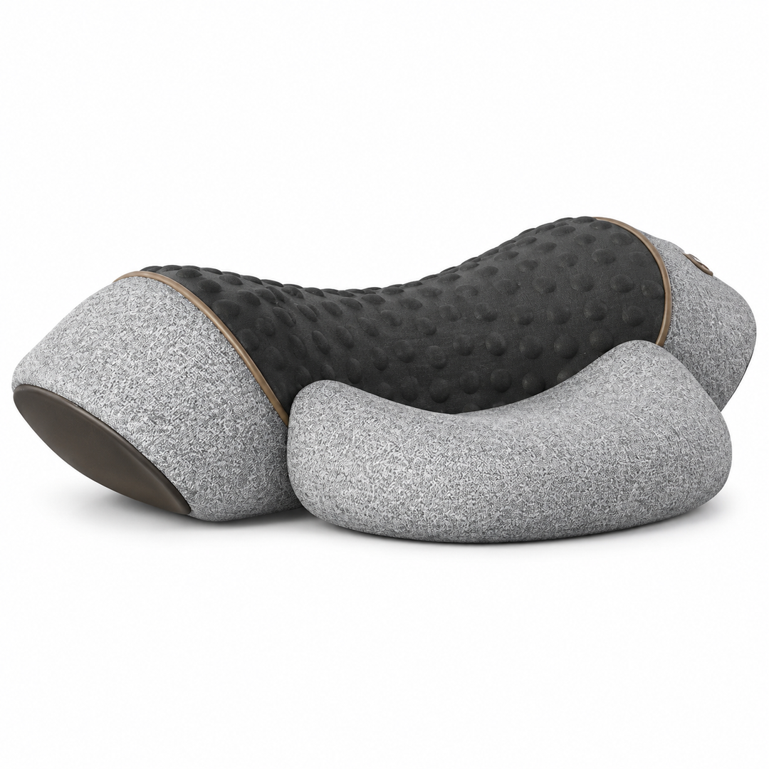 Premium Electric Neck Massager Pillow Heat Vibration Cervical Support Memory Foam Neck Pain Relief USB Rechargeable Relaxation Travel Cushion