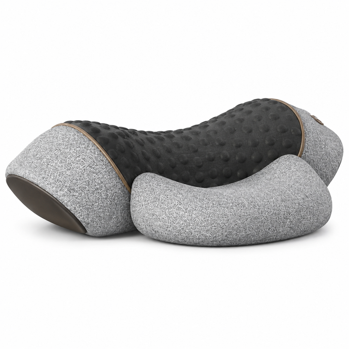 Premium Electric Neck Massager Pillow Heat Vibration Cervical Support Memory Foam Neck Pain Relief USB Rechargeable Relaxation Travel Cushion