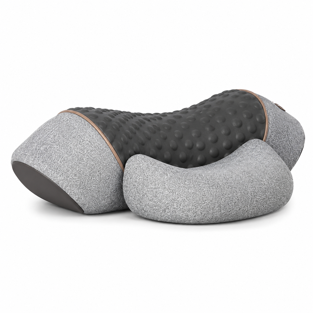 Premium Electric Neck Massager Pillow Heat Vibration Cervical Support Memory Foam Neck Pain Relief USB Rechargeable Relaxation Travel Cushion