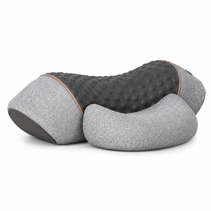 Premium Electric Neck Massager Pillow Heat Vibration Cervical Support Memory Foam Neck Pain Relief USB Rechargeable Relaxation Travel Cushion