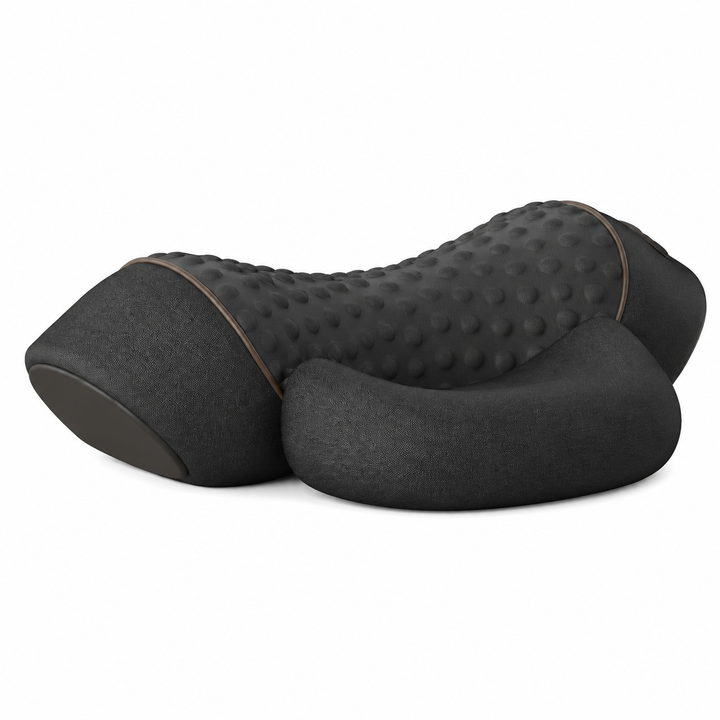 Premium Electric Neck Massager Pillow Heat Vibration Cervical Support Memory Foam Neck Pain Relief USB Rechargeable Relaxation Travel Cushion