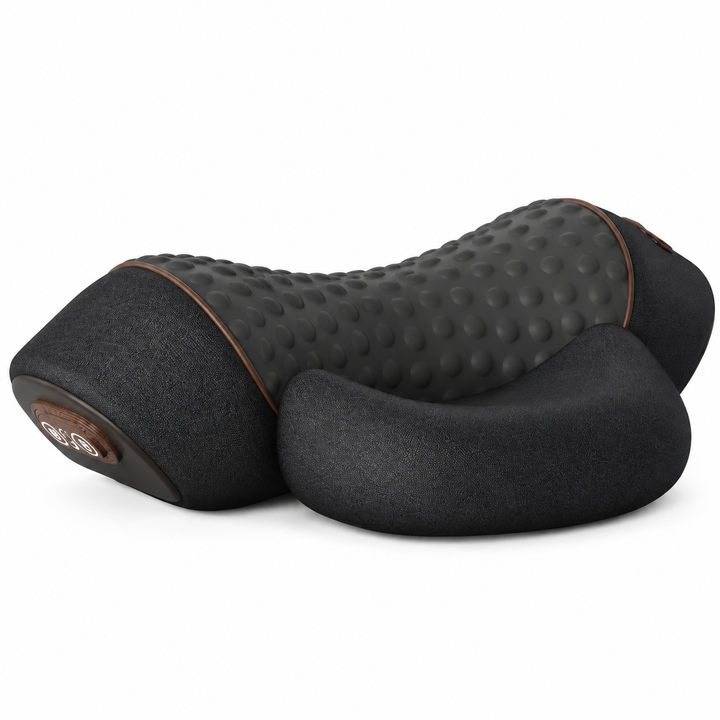 Premium Electric Neck Massager Pillow Heat Vibration Cervical Support Memory Foam Neck Pain Relief USB Rechargeable Relaxation Travel Cushion