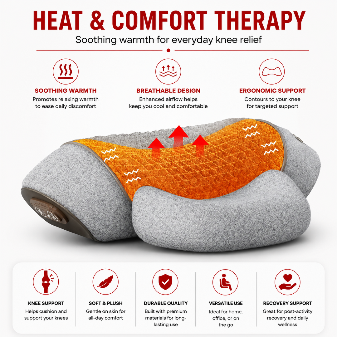 Premium Electric Neck Massager Pillow Heated Vibration Neck Support Cushion Memory Foam USB Rechargeable Neck Pillow Sleep Travel Daily Use Comfort