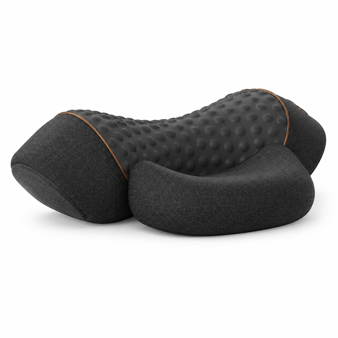Premium Electric Neck Massager Pillow Heated Vibration Neck Support Cushion Memory Foam USB Rechargeable Neck Pillow Sleep Travel Daily Use Comfort