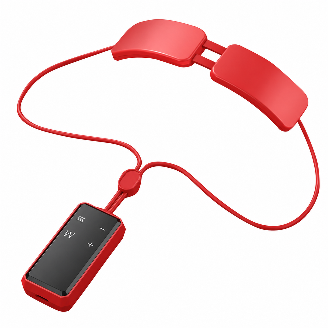 Premium Electric Neck Massager TENS EMS Pulse Device Heat Therapy 6 Modes 19 Levels Rechargeable Portable Neck Support for Home Work Travel Daily Use