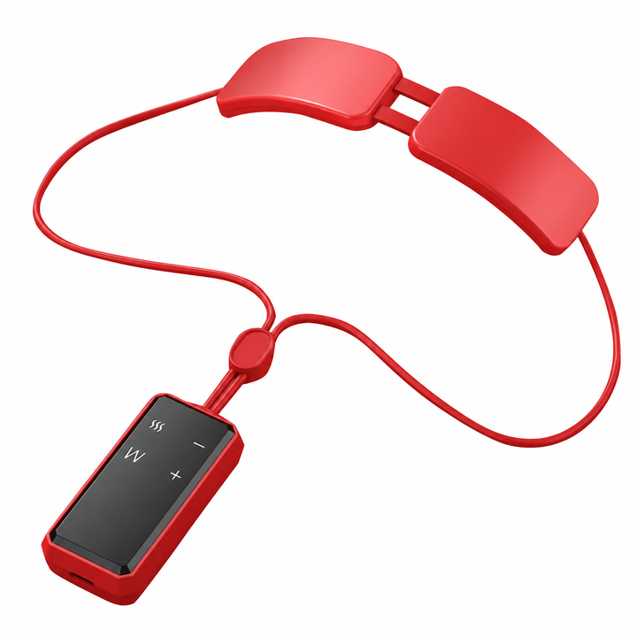 Premium Electric Neck Massager TENS EMS Pulse Device Heat Therapy 6 Modes 19 Levels Rechargeable Portable Neck Support for Home Work Travel Daily Use