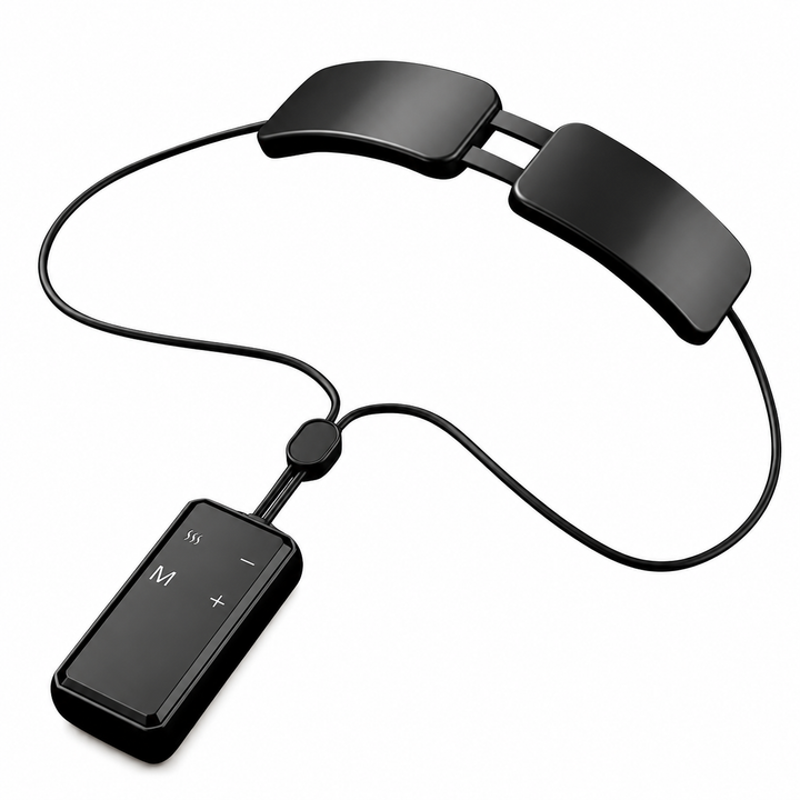 Premium Electric Neck Massager TENS EMS Pulse Device Heat Therapy 6 Modes 19 Levels Rechargeable Portable Neck Support for Home Work Travel Daily Use
