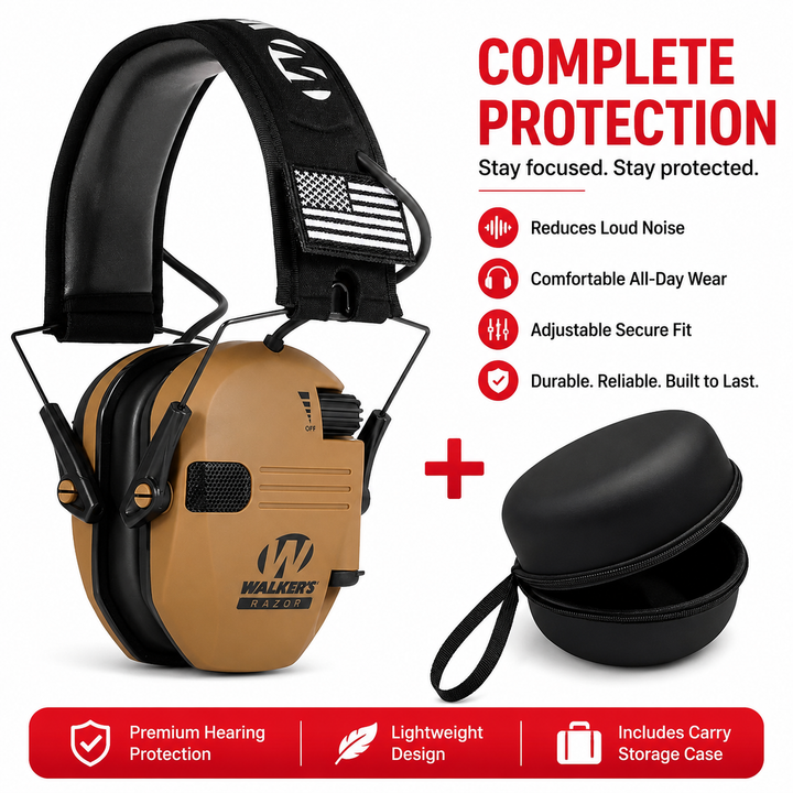 Premium Electronic Shooting Earmuffs ARC Rail Helmet Headset NRR 22dB Tactical Hearing Protection Sound Amplification Airsoft Hunting Sports