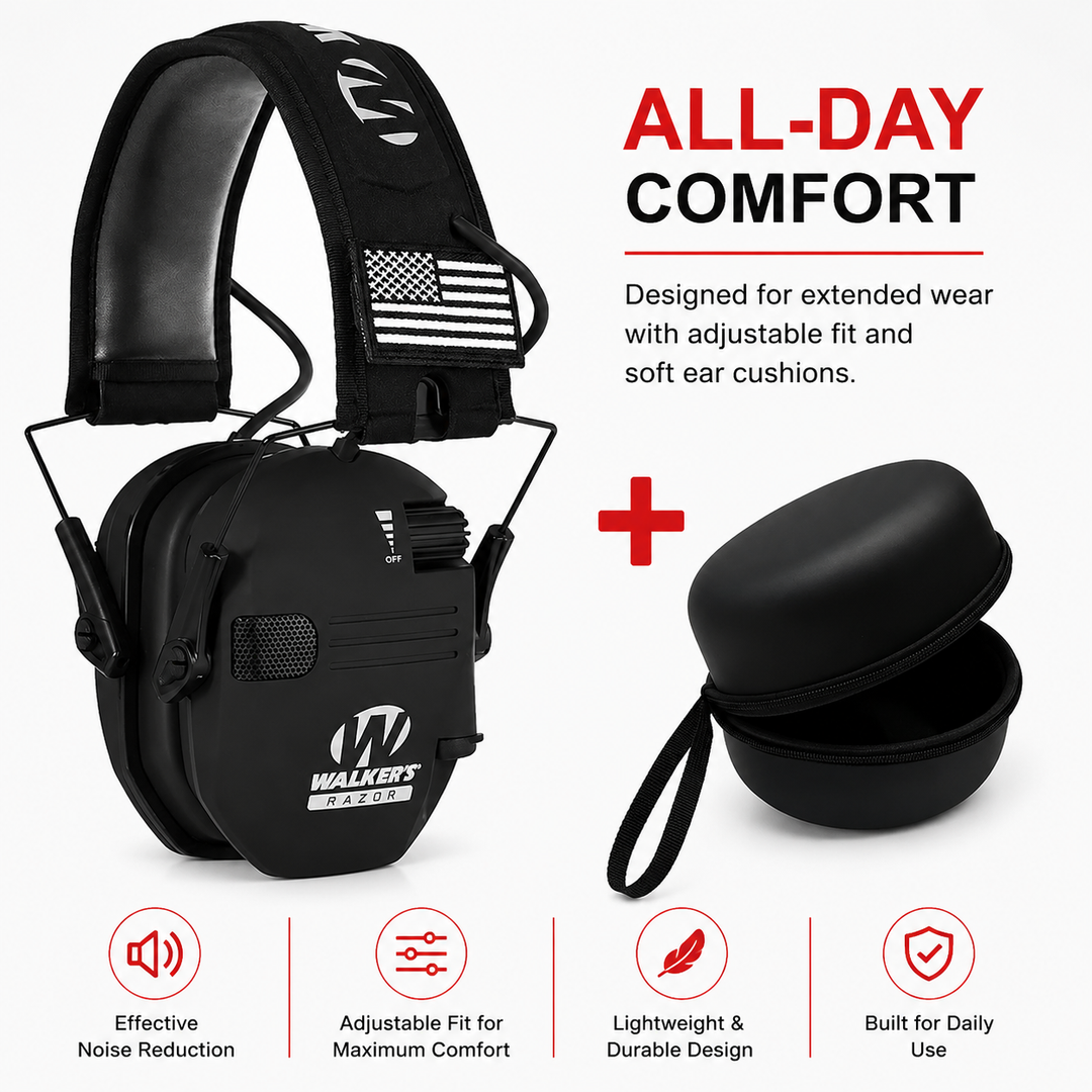 Premium Electronic Shooting Earmuffs ARC Rail Helmet Headset NRR 22dB Tactical Hearing Protection Sound Amplification Airsoft Hunting Sports