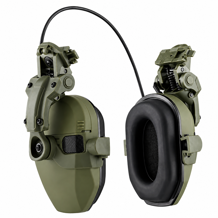 Premium Electronic Shooting Earmuffs ARC Rail Helmet Headset NRR 22dB Tactical Hearing Protection Sound Amplification Airsoft Hunting Sports