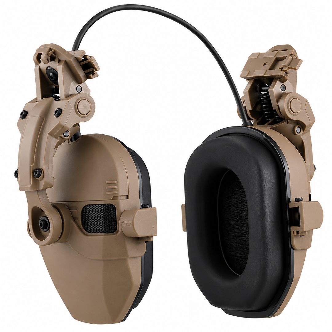 Premium Electronic Shooting Earmuffs ARC Rail Helmet Headset NRR 22dB Tactical Hearing Protection Sound Amplification Airsoft Hunting Sports