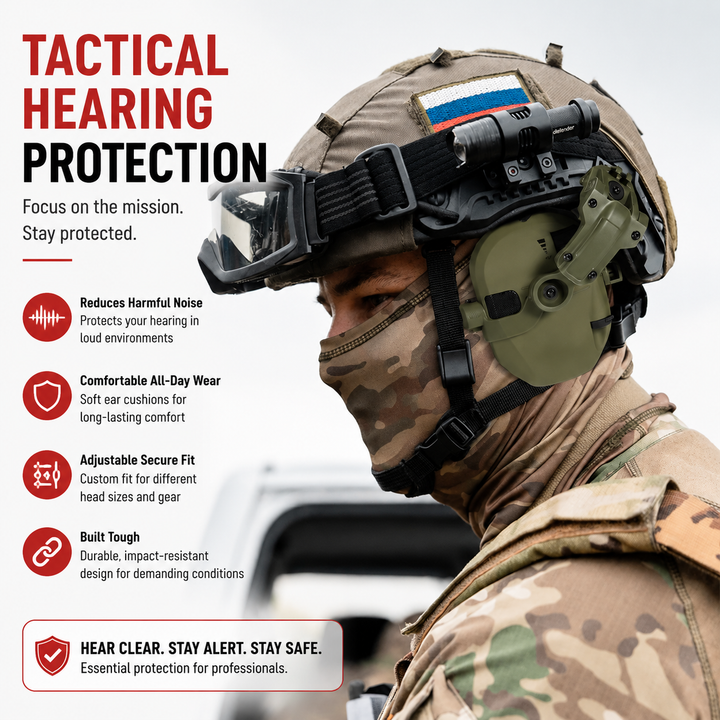 Premium Electronic Shooting Earmuffs ARC Rail Helmet Headset NRR 22dB Tactical Hearing Protection Sound Amplification Airsoft Hunting Sports