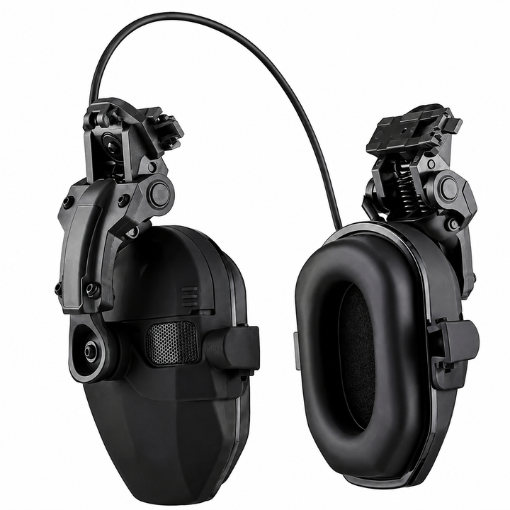 Premium Electronic Shooting Earmuffs ARC Rail Helmet Headset NRR 22dB Tactical Hearing Protection Sound Amplification Airsoft Hunting Sports