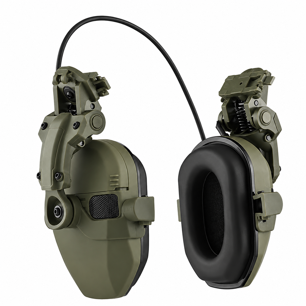 Premium Electronic Shooting Earmuffs ARC Rail Tactical Headset NRR 22dB Noise Reduction Sound Pickup Hunting Airsoft Helmet Mount Ear Protection