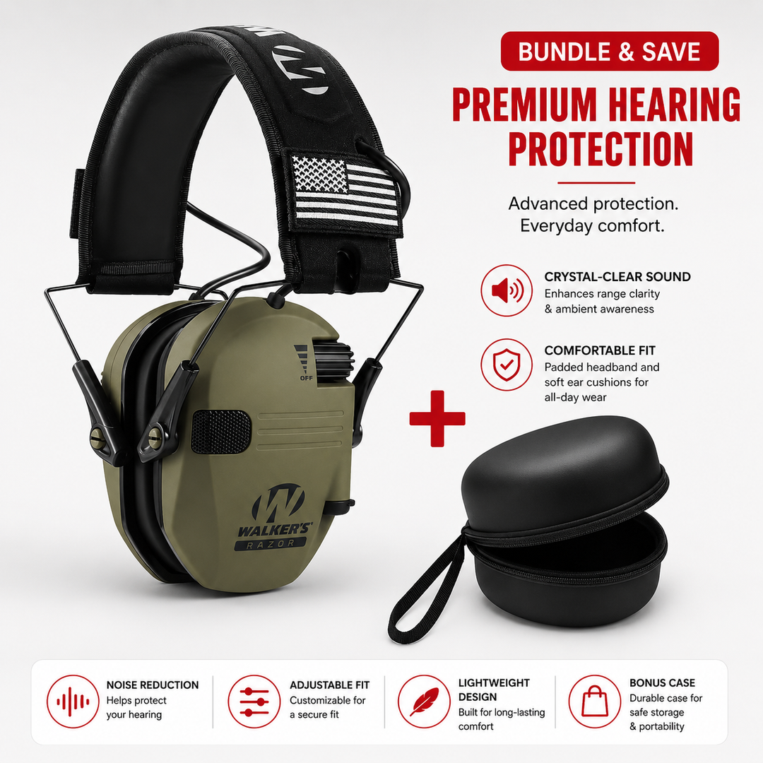 Premium Electronic Shooting Earmuffs ARC Rail Tactical Headset NRR 22dB Noise Reduction Sound Pickup Hunting Airsoft Helmet Mount Ear Protection