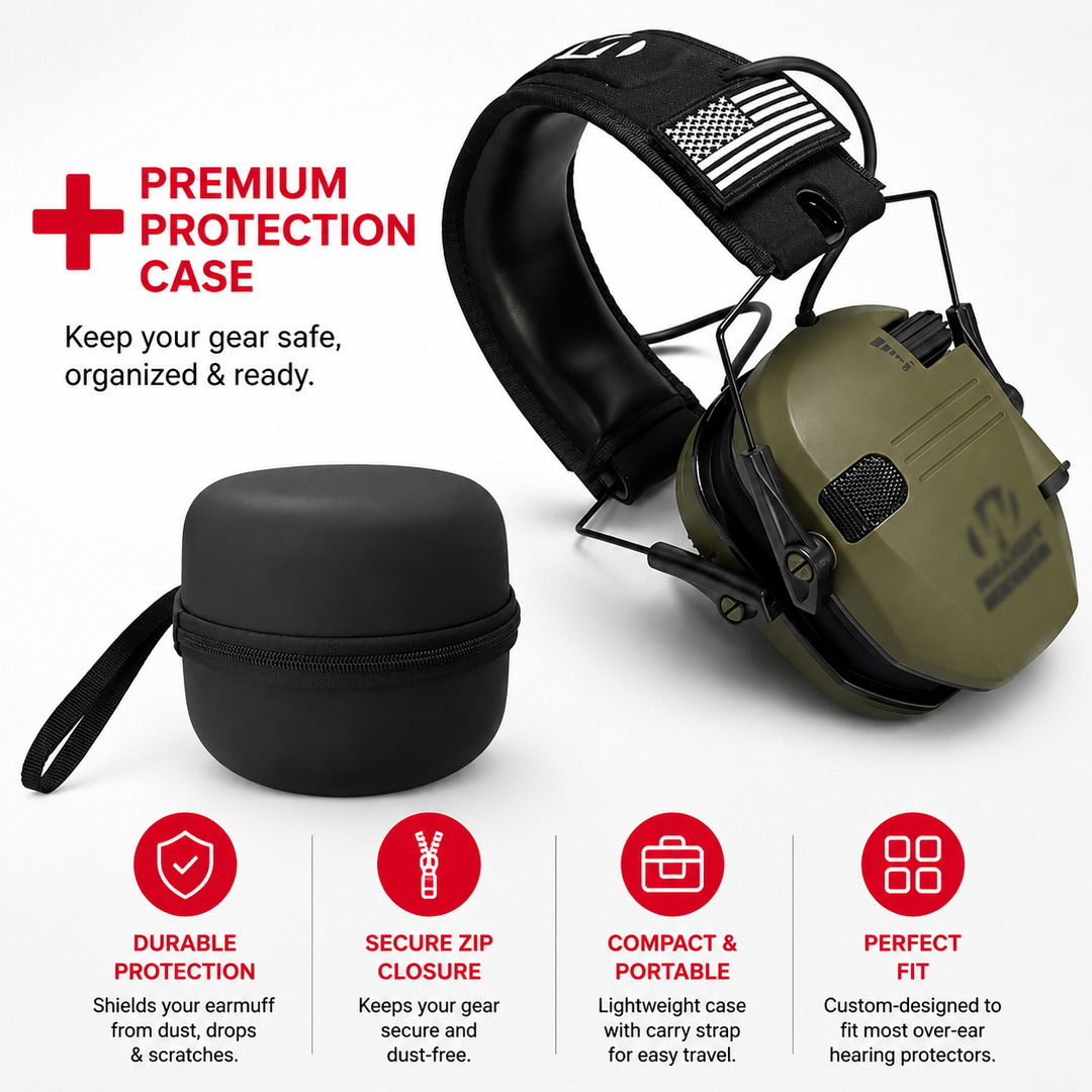Premium Electronic Shooting Earmuffs ARC Rail Tactical Headset NRR 22dB Noise Reduction Sound Pickup Hunting Airsoft Helmet Mount Ear Protection