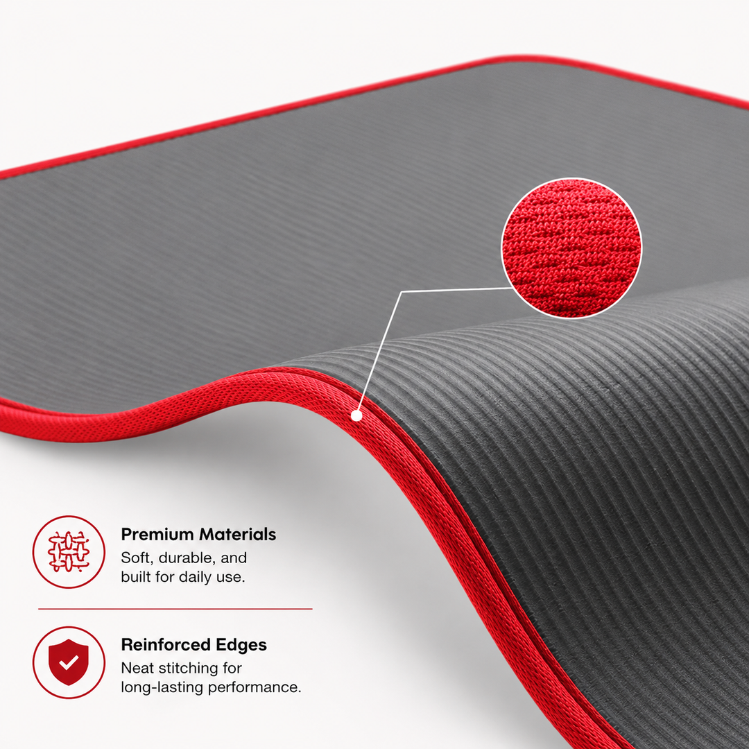 Premium Extra Thick Yoga Mat 10mm Non Slip NRB Exercise Mat Reversible Durable Eco Friendly Fitness Mat Pilates Yoga Stretching Workout 183x61cm