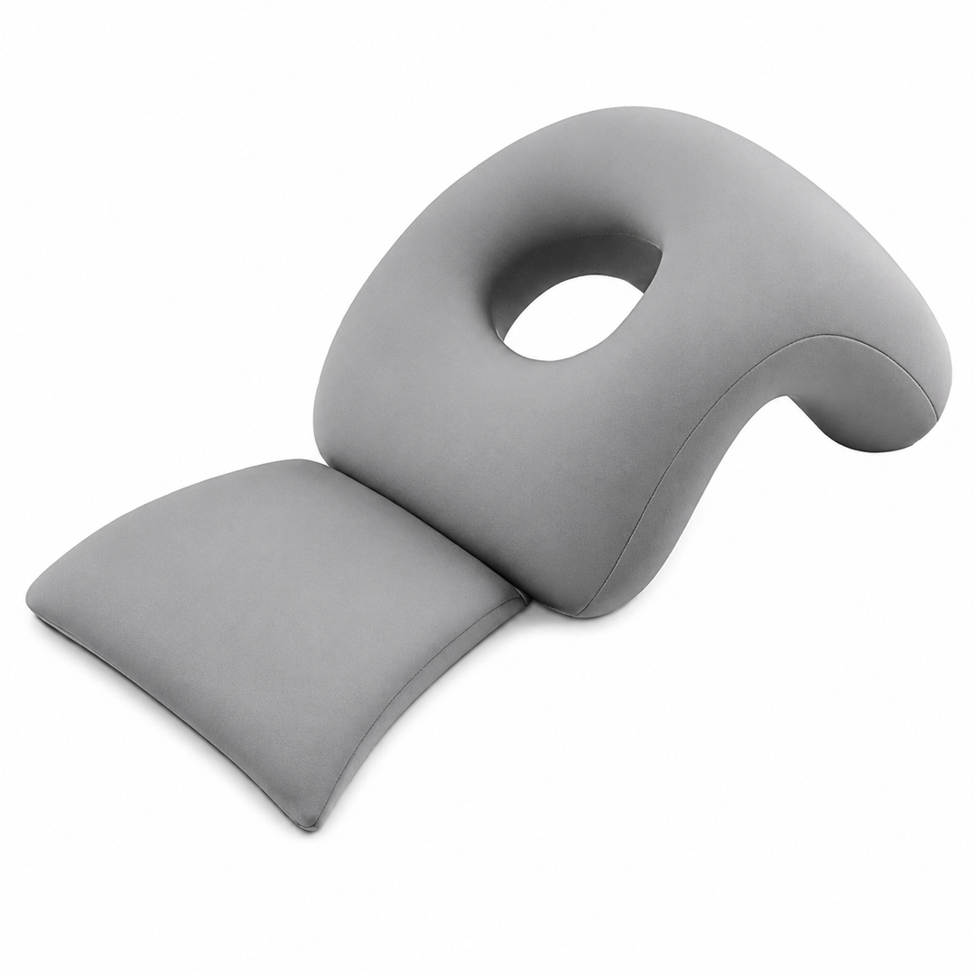 Premium Face Down Pillow Memory Foam Prone Headrest Breathable Anti Slip Base Removable Cover Cooling Towel Ergonomic Massage Pillow for Home Salon Spa Use