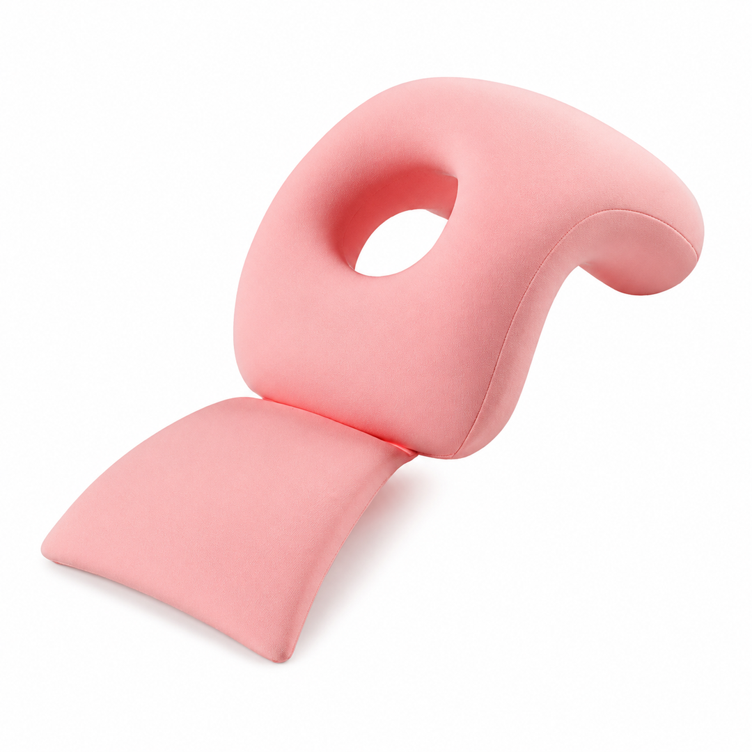 Premium Face Down Pillow Memory Foam Prone Headrest Breathable Anti Slip Base Removable Cover Cooling Towel Ergonomic Massage Pillow for Home Salon Spa Use
