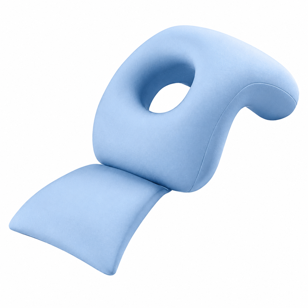 Premium Face Down Pillow Memory Foam Prone Headrest Breathable Anti Slip Base Removable Cover Cooling Towel Ergonomic Massage Pillow for Home Salon Spa Use