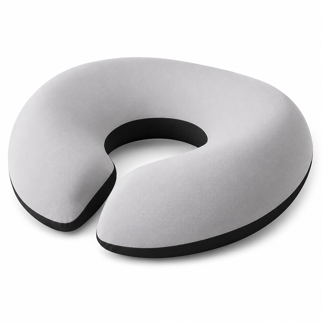 Premium Face Down Pillow Memory Foam Prone Headrest Breathable Anti Slip Base Removable Cover Cooling Towel Ergonomic Massage Pillow for Home Salon Spa Use