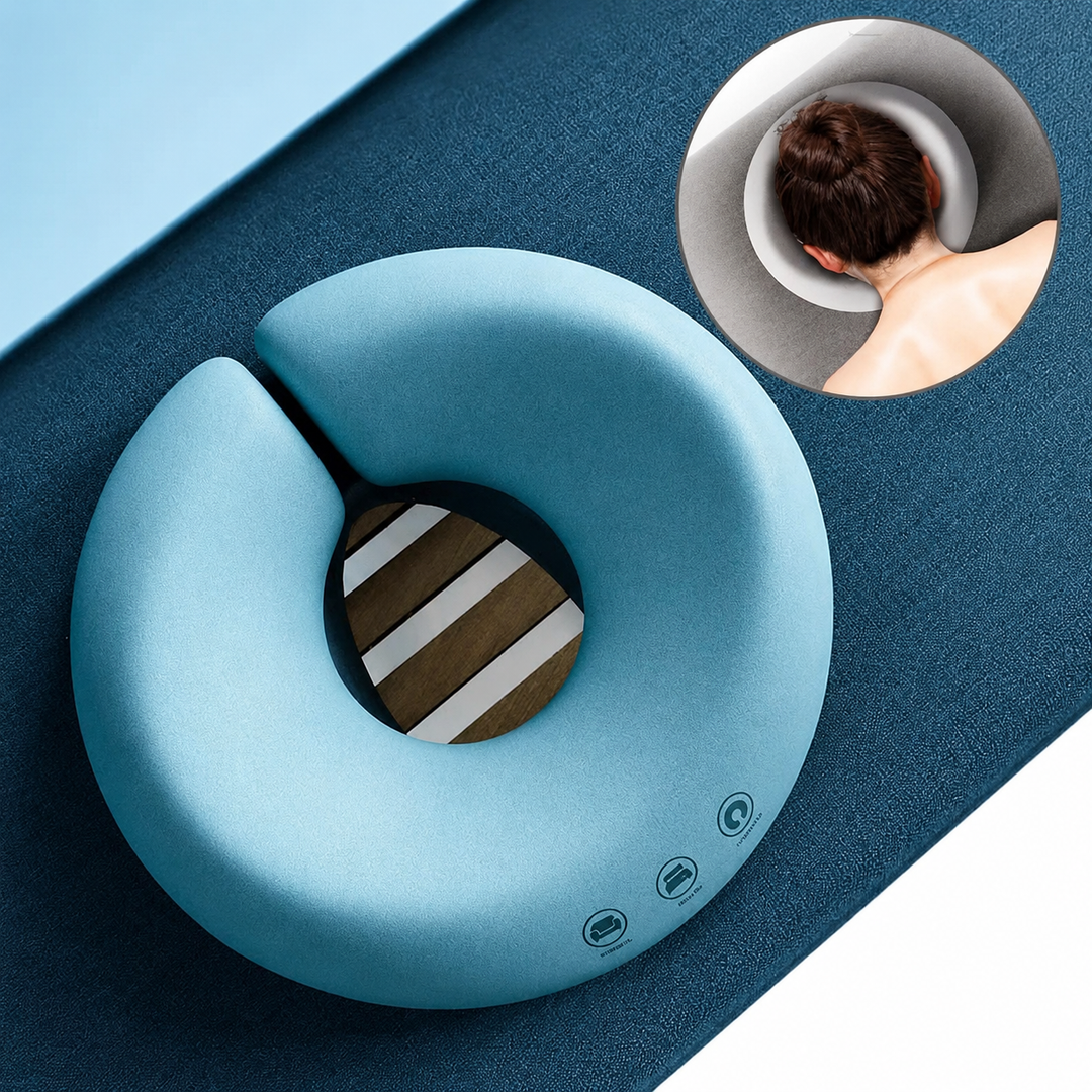 Premium Face Down Pillow Memory Foam Prone Headrest Breathable Anti Slip Base Removable Cover Cooling Towel Ergonomic Massage Pillow for Home Salon Spa Use