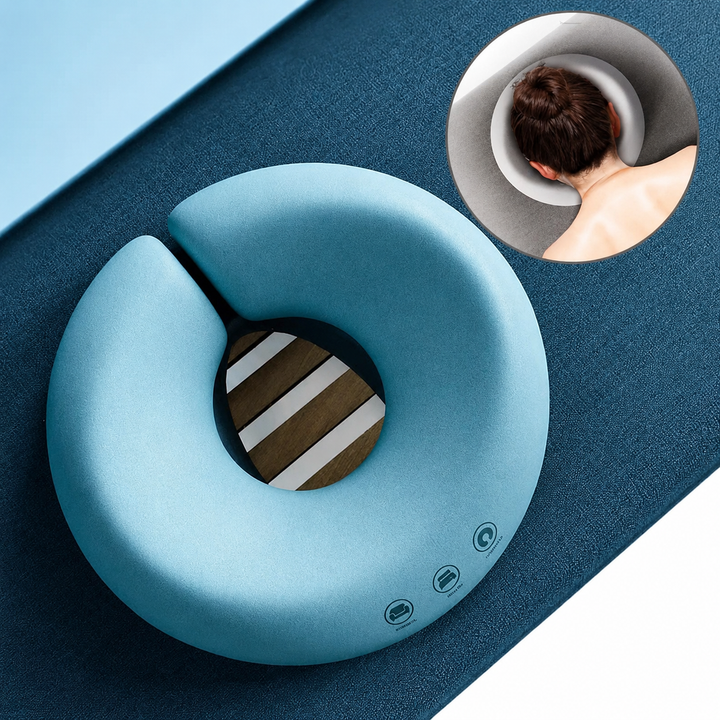 Premium Face Down Pillow Memory Foam Prone Headrest Breathable Anti Slip Base Removable Cover Cooling Towel Ergonomic Massage Pillow for Home Salon Spa Use