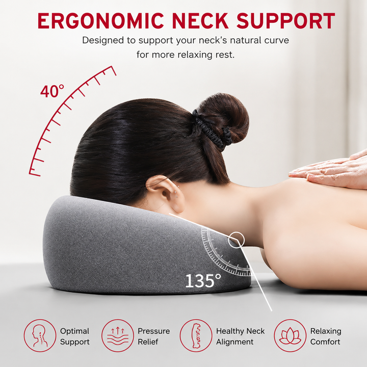 Premium Face Down Pillow Memory Foam Prone Headrest Breathable Anti Slip Base Removable Cover Cooling Towel Ergonomic Massage Pillow for Home Salon Spa Use