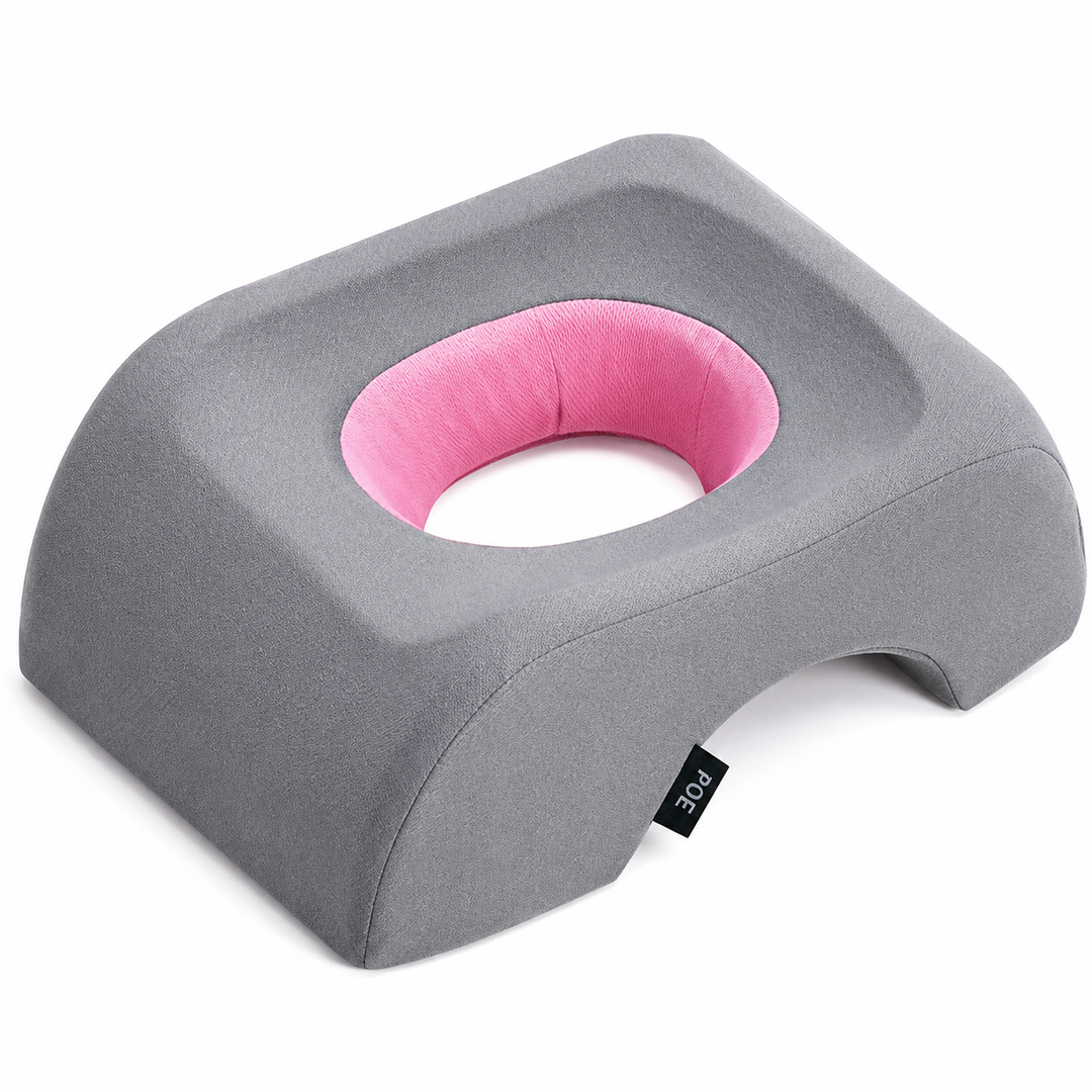 Premium Face Down Pillow Memory Foam Prone Massage Pillow Ergonomic Headrest Beauty Salon Home Use Anti Slip Zipper Washable Cover Pillow Towel