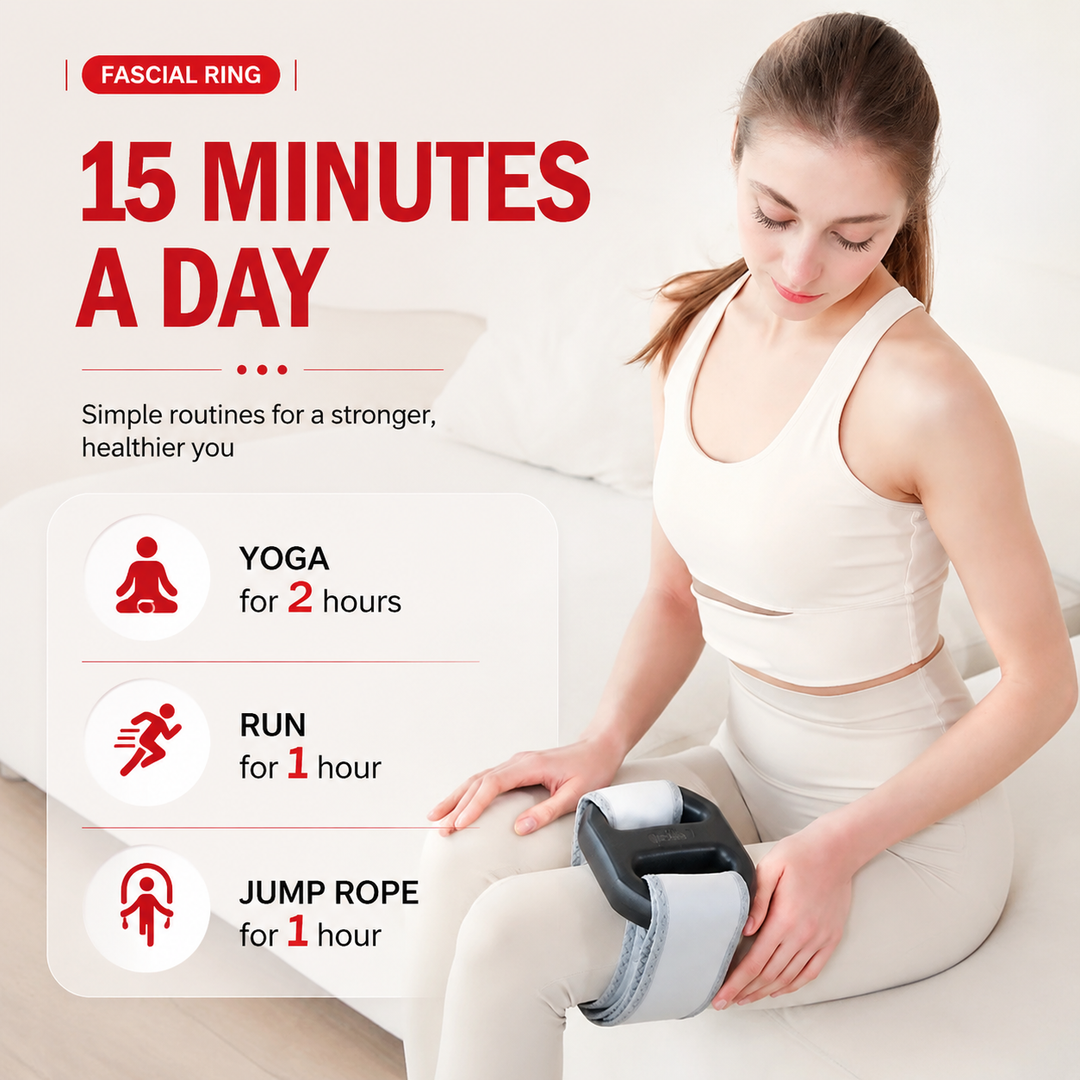 Premium Fascia Massager Ring Mini Vibration Muscle Massager Double Ring Resonance for Fascia Relief Muscle Tension Portable Pain Relief Device