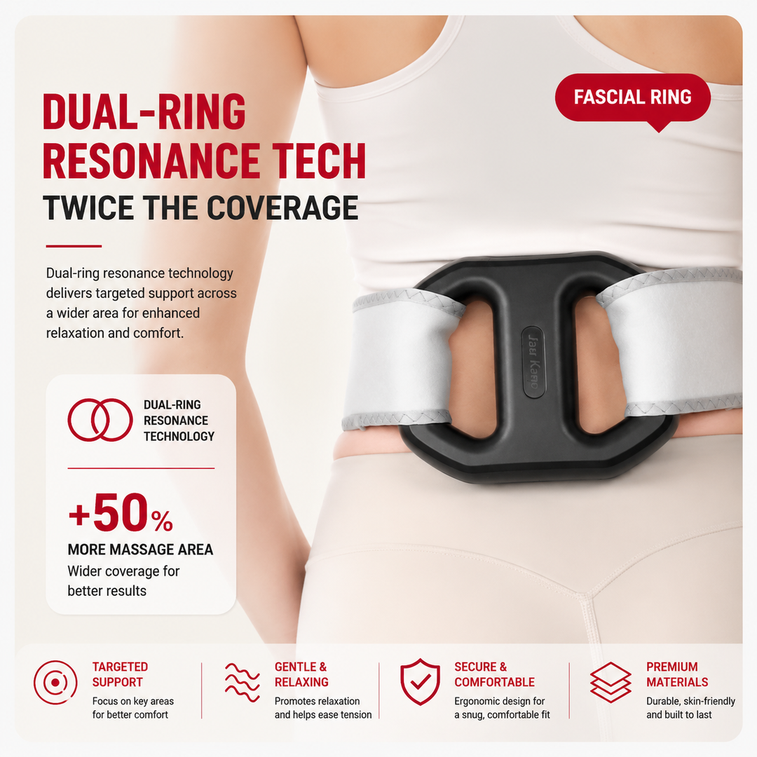 Premium Fascia Massager Ring Mini Vibration Muscle Massager Double Ring Resonance for Fascia Relief Muscle Tension Portable Pain Relief Device