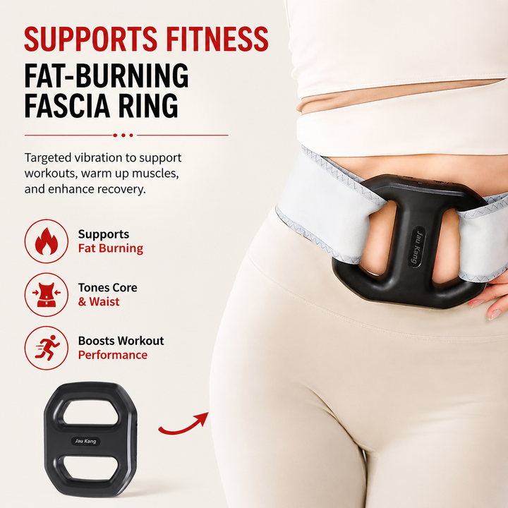 Premium Fascia Massager Ring Mini Vibration Muscle Massager Double Ring Resonance for Fascia Relief Muscle Tension Portable Pain Relief Device