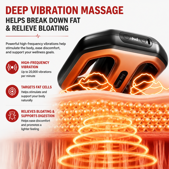 Premium Fascia Massager Ring Mini Vibration Muscle Massager Double Ring Resonance for Fascia Relief Muscle Tension Portable Pain Relief Device
