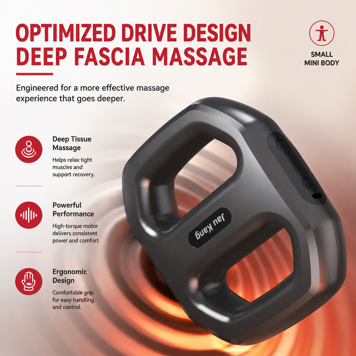 Premium Fascia Massager Ring Mini Vibration Muscle Massager Double Ring Resonance for Fascia Relief Muscle Tension Portable Pain Relief Device