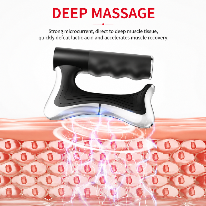 Premium Fascia Scraping Tool Massager Electric Muscle Scraper with Heat High Frequency Vibration Adjustable Temperature Recovery Massage Device Portable