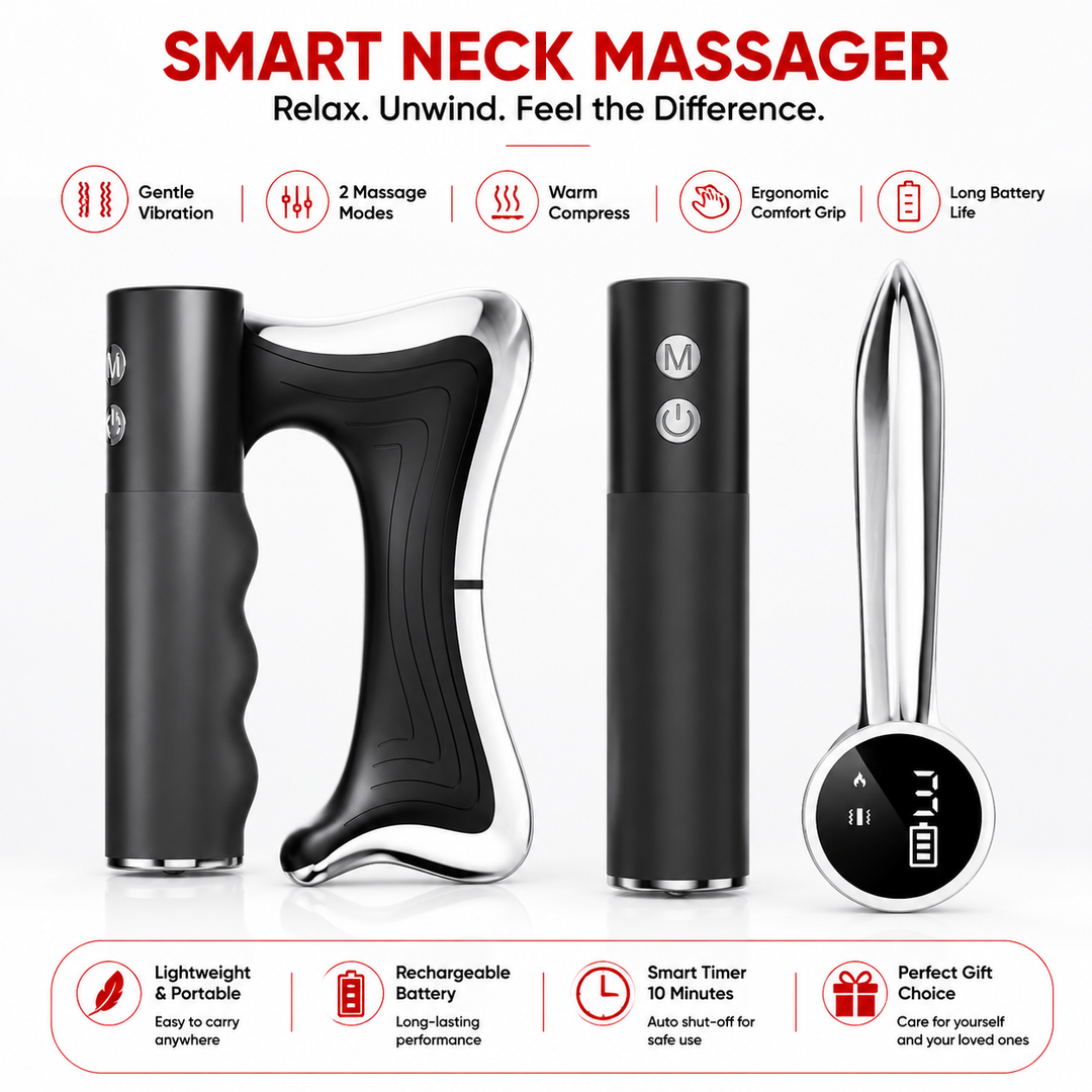 Premium Fascia Scraping Tool Massager Electric Muscle Scraper with Heat High Frequency Vibration Adjustable Temperature Recovery Massage Device Portable